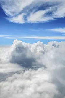 Cloudy Sky Aerial View Prints: View over the clouds, cloudy sky
