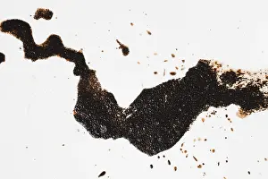 Empty Tableware Prints: Top view coffee stain