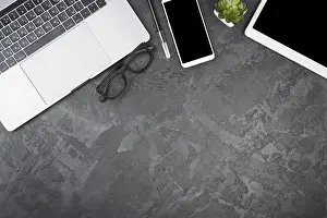 Top View Copy Space Prints: Top view copy space with devices