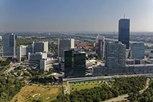 Vienna Panorama Prints: View from the Danube Tower to Donaucity