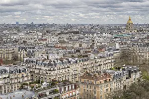 Paris Cityscape Prints: View from the Eiffel Tower to the Invalides