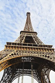 Eiffel Tower Paris Prints: Bottom view of Eiffel tower in Paris
