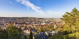 Stuttgart City View Prints: View from Hasenbergsteige over Stuttgart-West