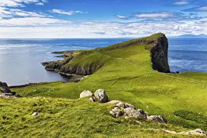 Isle Of Skye Coast Prints: View from above on headland with steep cliffs