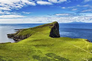 Isle Of Skye Coast Prints: View from above on headland with steep cliffs