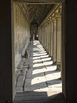 UNESCO World Heritage Site Cambodia Prints: View of the Inside of the Outer Gallery of Angkor Wat