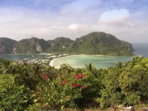 Southeast Asia Beach Scene Prints: View of the island of Ko Phi Phi Don