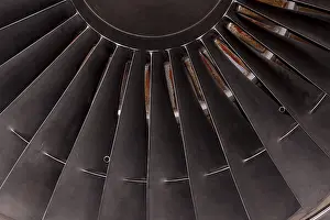 Aviation Industry Details Prints: Detail view of a jet engine