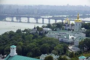 UNESCO World Heritage Site Ukraine Prints: View of the Lower Lavra Monastery Complex