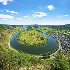 Germany River View Prints: View of the Moselle loop, Bremm