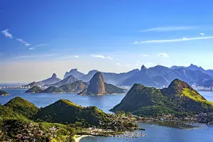 South American Cityscape Prints: View from the top of the mountains