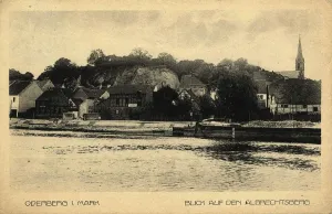 Old Postcard Reproduction Prints: View of Oderberg in Mark Brandenburg with a view of Albrechtsberg