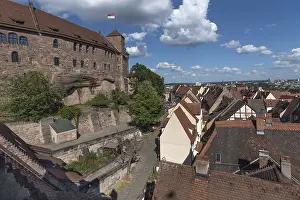 Old Town View Prints: View of the Old Town, Kaiserburg Castle on the left