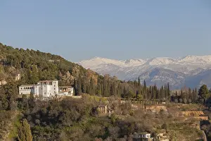 Historic City Center Granada Prints: View of the Palacio de Generalife