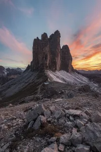 Tre Cime Di Lavaredo View Prints: View from the Patternsattel to the Three Peaks