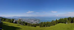 Austria Prints: View from Pfaender Mountain Print over Bregenz, Austria