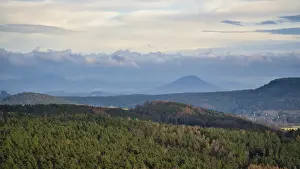 Eastern Germany Scenic Views Prints: View from the Pfaffenstein. Forests