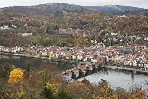 Neckar River Viewpoint Prints: View from Philsophenweg to Neckar