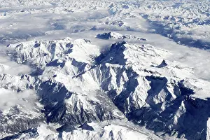 Alps View Prints: View from a plane, Alps