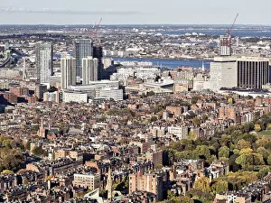 American Autumn Atmosphere Prints: View from Prudential Tower to downtown