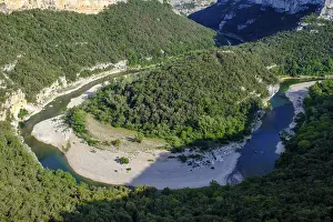 No People Landscape Shot Prints: View of the river bends, Ardeche
