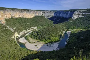 Eroded Landscape Prints: View of the river bends, Ardeche