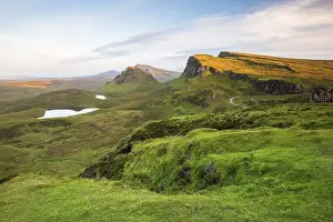 United Kingdom Travel Photography Prints: View of rocky landscape Quiraing