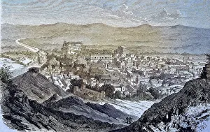 Black And White Drawings Italy Prints: The view of Rome at the time of Caesar