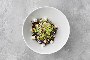 Top View Of Salad Prints: Top view of salad with boiled beetroot