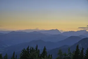 Deserted Austrian Landscape Prints: View from SchieBling at sunset