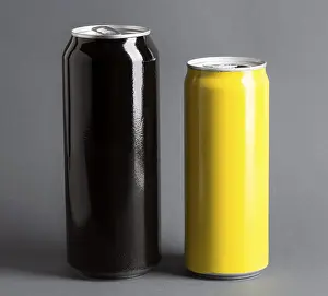 Studio Shot Beverage Prints: Front view soft drinks cans