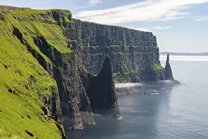 Northern Europe Scenery Prints: View of the steep cliffs of Liraberg