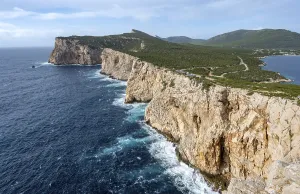 Sardinia Coastal Landscape Prints: View of steep cliffs by the sea