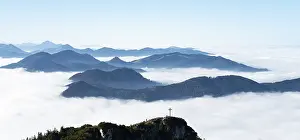 View From Above Mountain Peak Prints: View from the summit of Breitenstein to the summit of Bockstein