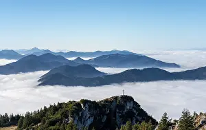 Mountain Peak Germany Prints: View from the summit of Breitenstein to the summit of Bockstein