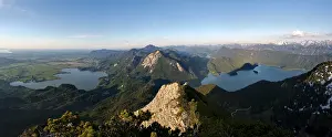 Deserted Alps Mountain Peak Prints: View from the summit of Herzogstand