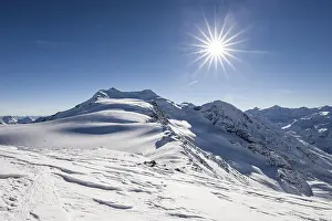 Snow Capped Mountain Range Europe Prints: View from the summit of Mt Suldenspitze