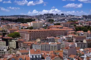 Historic City Centre Lisbon Prints: View from the viewpoint Miradouro da Graca