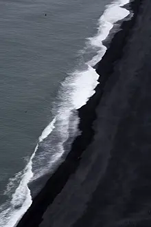 North Atlantic Ocean Prints: View from above on waves at the shore