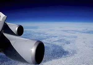 View From Above Prints: The view from the window of a passenger plane during the flight
