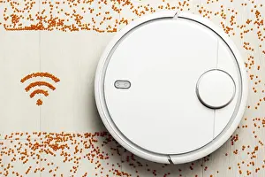 Wireless Vacuum Cleaner Prints: Top view wireless controlled vacuum cleaner
