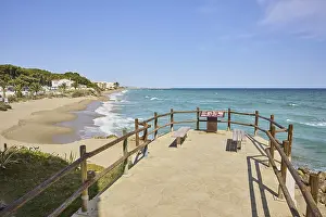 Observation Point Spain Prints: Viewing platform onto the beach