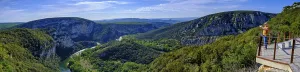 Uninhabited Countryside Views Prints: Viewpoints on the river bends, Ardeche
