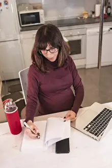 Home Office Setup Prints: Virtual, telework, anxious, sadness
