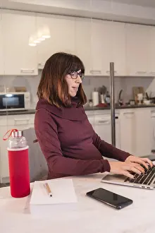 Home Office Setup Prints: Virtual, telework, anxious, sadness