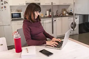 Home Office Setup Prints: Virtual, telework, anxious, sadness