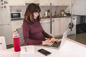 Home Office Setup Prints: Virtual, telework, anxious, sadness