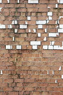 Empty Uninhabited Space Prints: The wall has broken on the middle