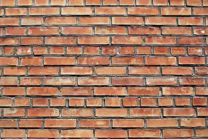 Red Brick Wall Prints: Wall of red bricks