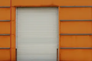 Modern Architecture Building Prints: Warehouse gate, place of unloading and loading goods